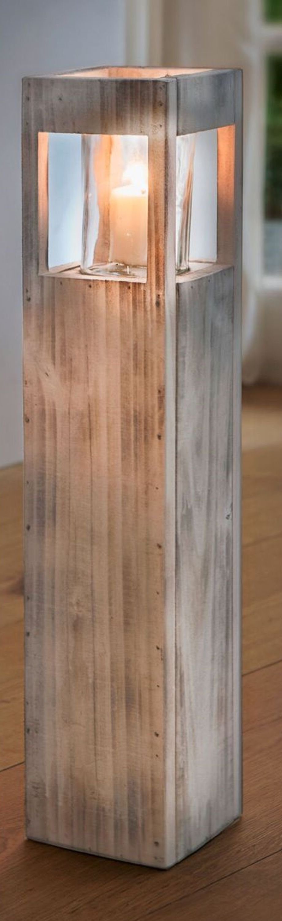 Frank Flechtwaren Bodenwindlicht Shabby-Charme (1 St), günstig online kaufen