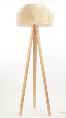 ONZENO Stehlampe Rattan Lacey Trendy 50x26x26 cm, einzigartiges Design und hochwertige Lampe