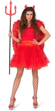 Funny Fashion Kostüm Glitzer Petticoat für Damen 45 cm - Rot
