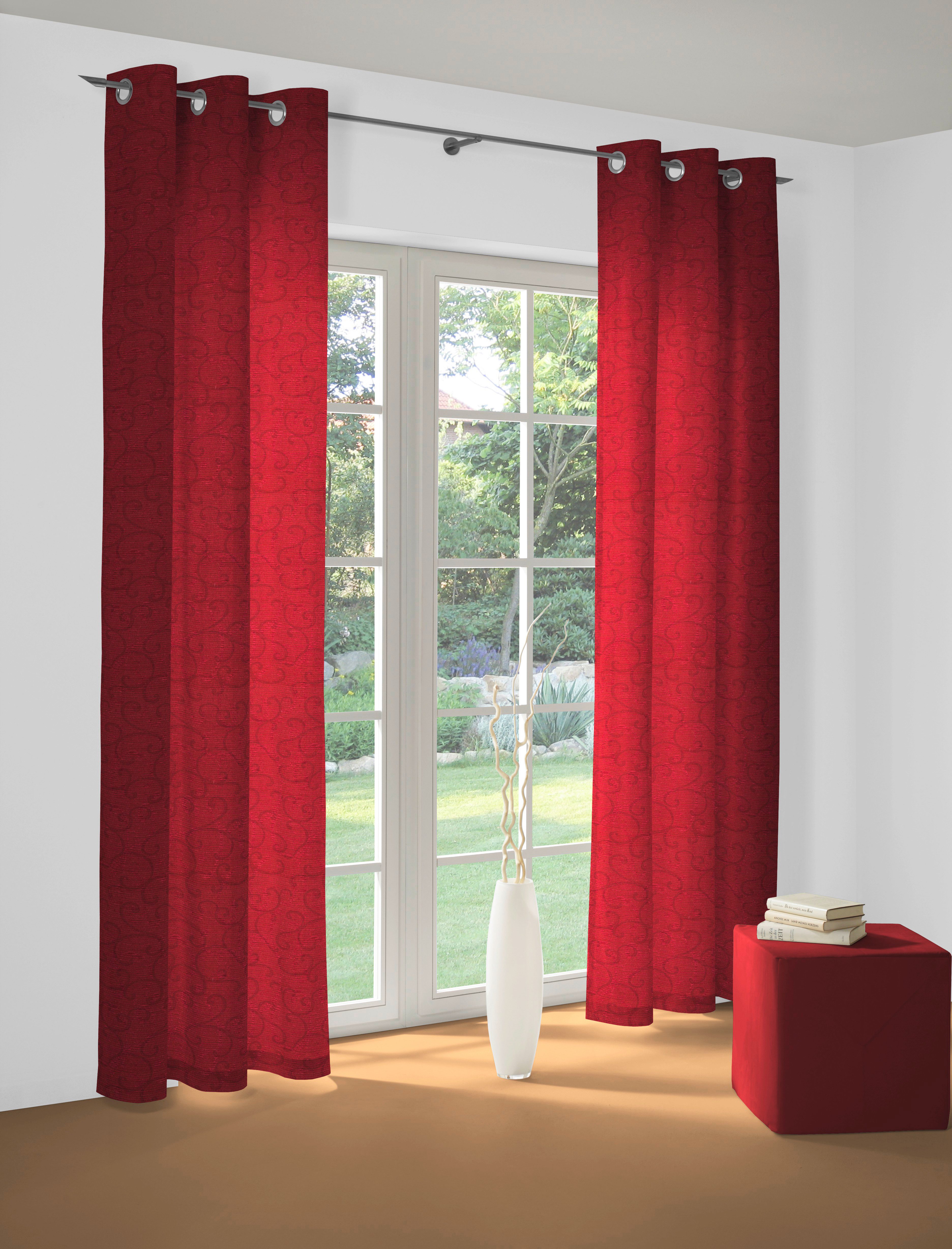 Wirth Vorhang Toco-Ranke (1 St), Ösen, blickdicht, Chenille