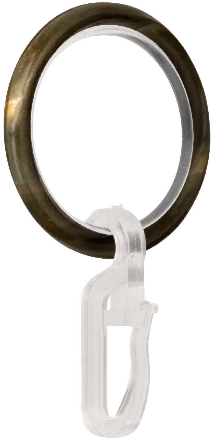 Gardinenring Ring mit Haken, GARESA, (10-St), für Durchmesser bis 16 mm, einfache Montage