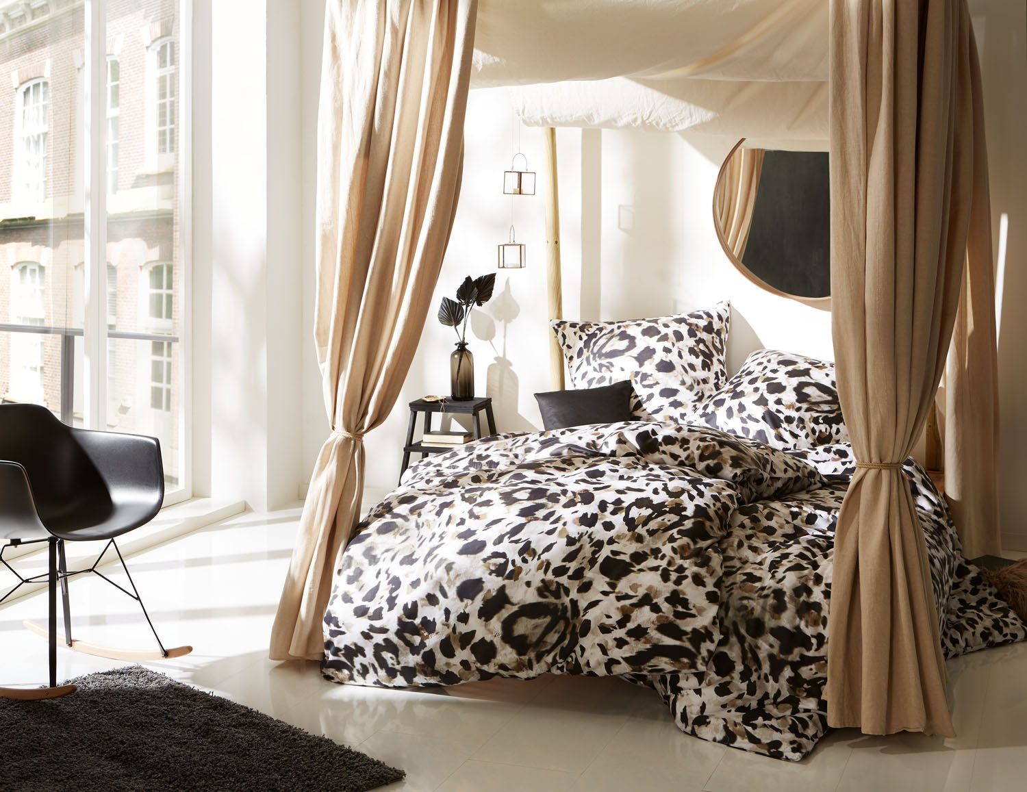 BETTWAESCHE-MIT-STIL Bettwäsche Mako Satin Bettwäsche Leopard, günstig online kaufen