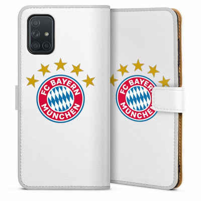 DeinDesign Handyhülle »FCB Logo mit Sterne - ohne Hintergrund«, Hülle, Handy Flip Case, Wallet Cover, Handytasche Leder FC Bayern München FCB Sterne