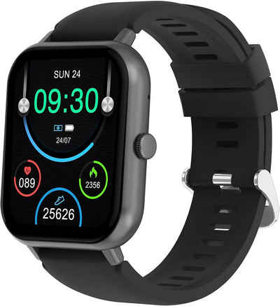 findtime Personalisierbare Zifferblätter Smartwatch (2,01 Zoll, Android, iOS), mit Blutdruckmessung Schrittzähler Uhr Klein Laufuhr Gesundheitsuhr