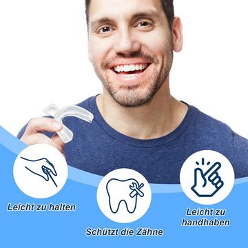 XDeer Zahnschiene 8erSet Aufbissschiene, 2 Größen Mundschutz zum Zähneknirschen, Zahnschiene mit Griffen Aufbewahrungsbox für Anti-Zähneknirschen