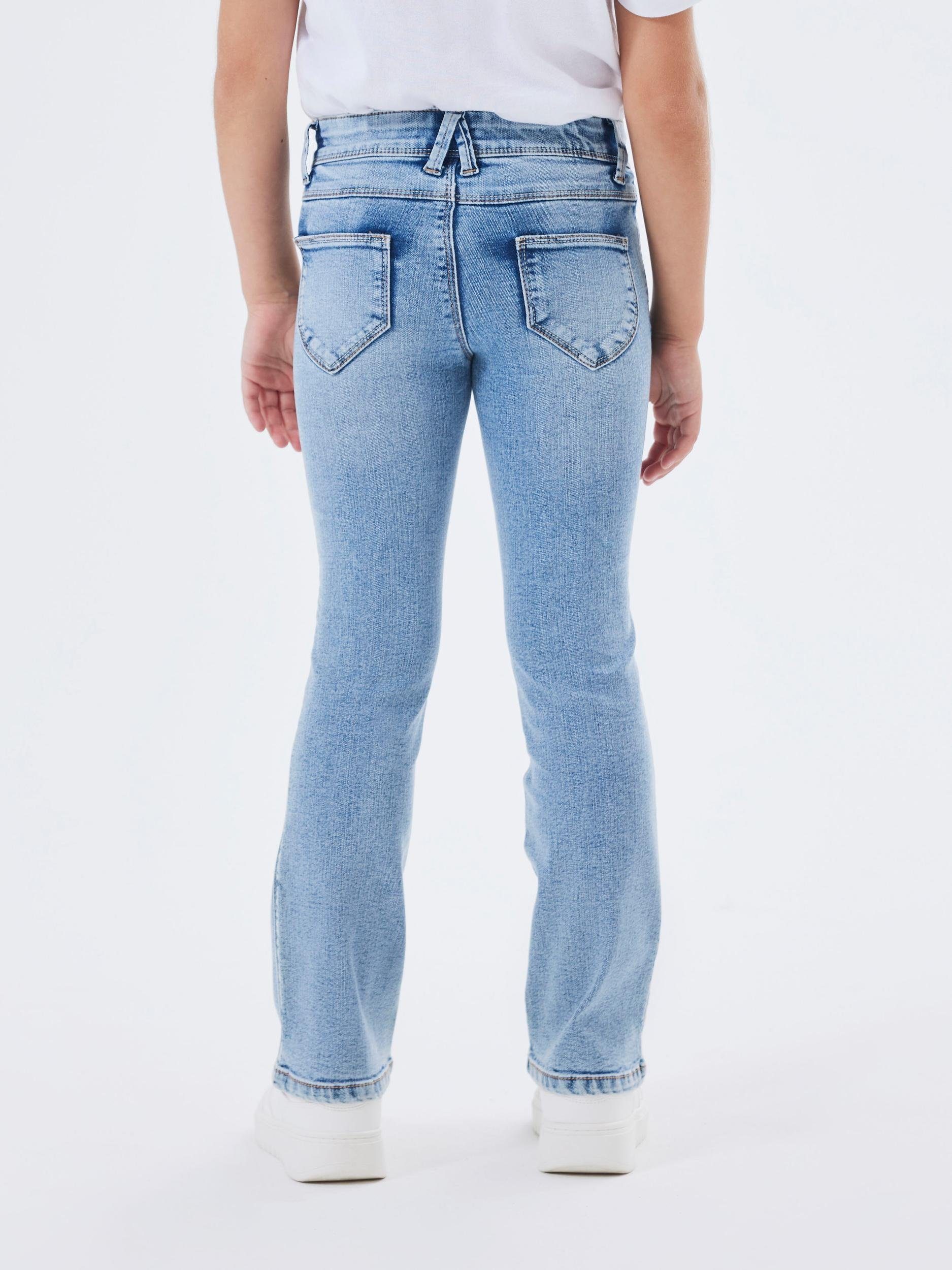 1142-AU JEANS NKFPOLLY NOOS Name Light Denim Bootcut-Jeans It Blue Stretch mit BOOT SKINNY