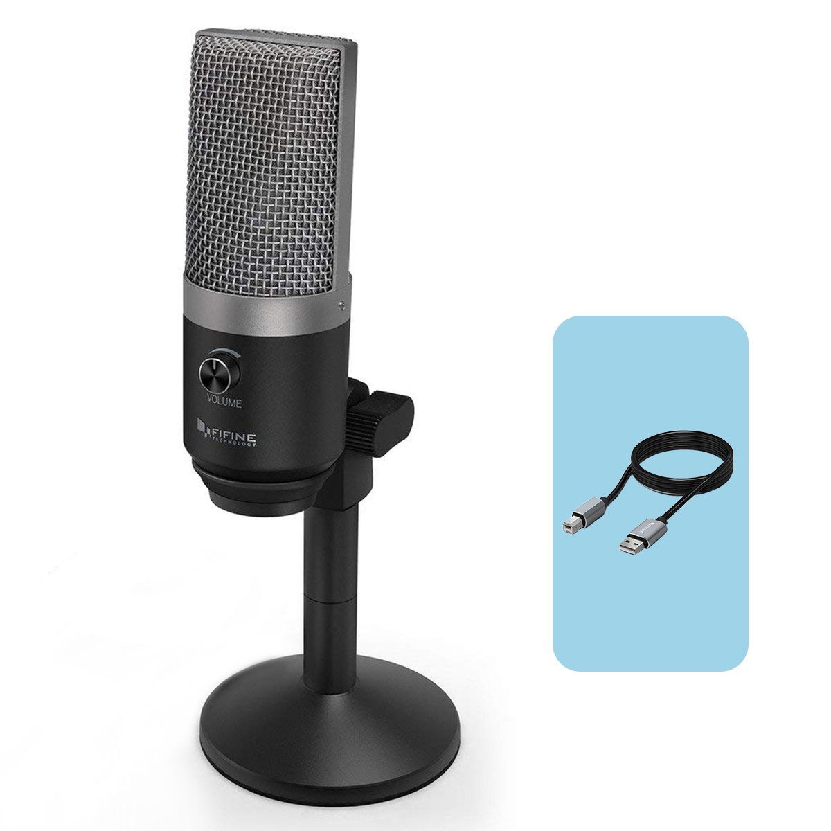 FIFINE Mikrofon USB Kondensator Mikrofon mit Ständer PC Mikrofon Aufnahme