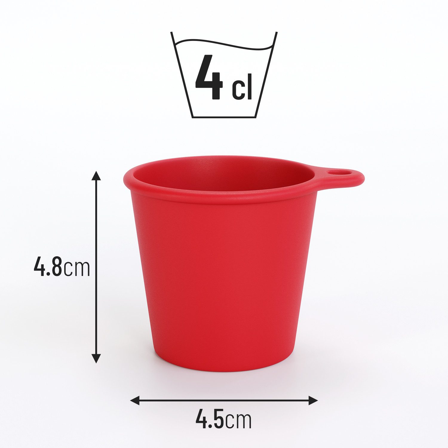 SoPro Schnapsglas 12x Schnapsbecher Plastik 4 cl wiederverwendbar - Shotgläser