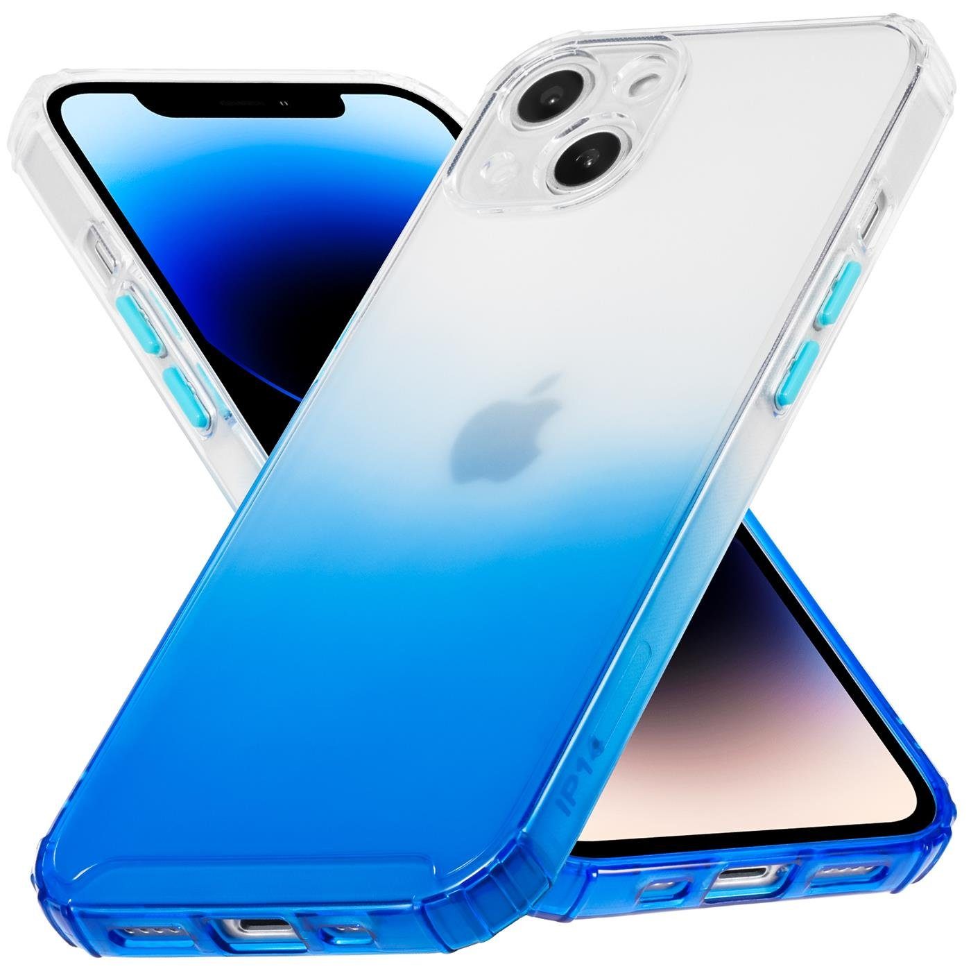 CoolGadget Handyhülle Farbverlauf Twilight Hülle für Apple iPhone 14 6,1 Zoll, Robust Hybrid Slim Cover Kamera Schutz Hülle für iPhone 14 Case