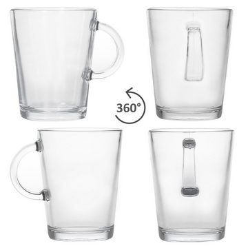 Ritzenhoff & Breker Latte-Macchiato-Glas Ritzenhoff Coredo 6x Glühwein-Gläser mit Henkel 250ml H10,5cm, Glas