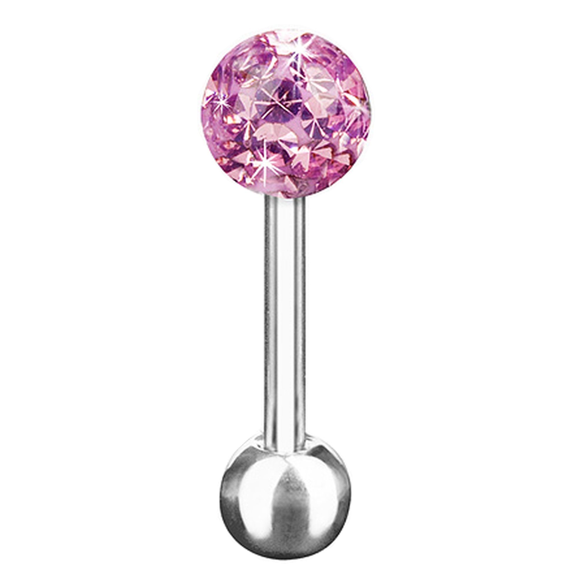 Taffstyle Piercing-Set Tragus Helix Piercing Ohrpiercing Stecker Ferido Kristall Kugel, Piercing Stecker Daith Cartilage Knorpel Stecker mit Kristall Kugel