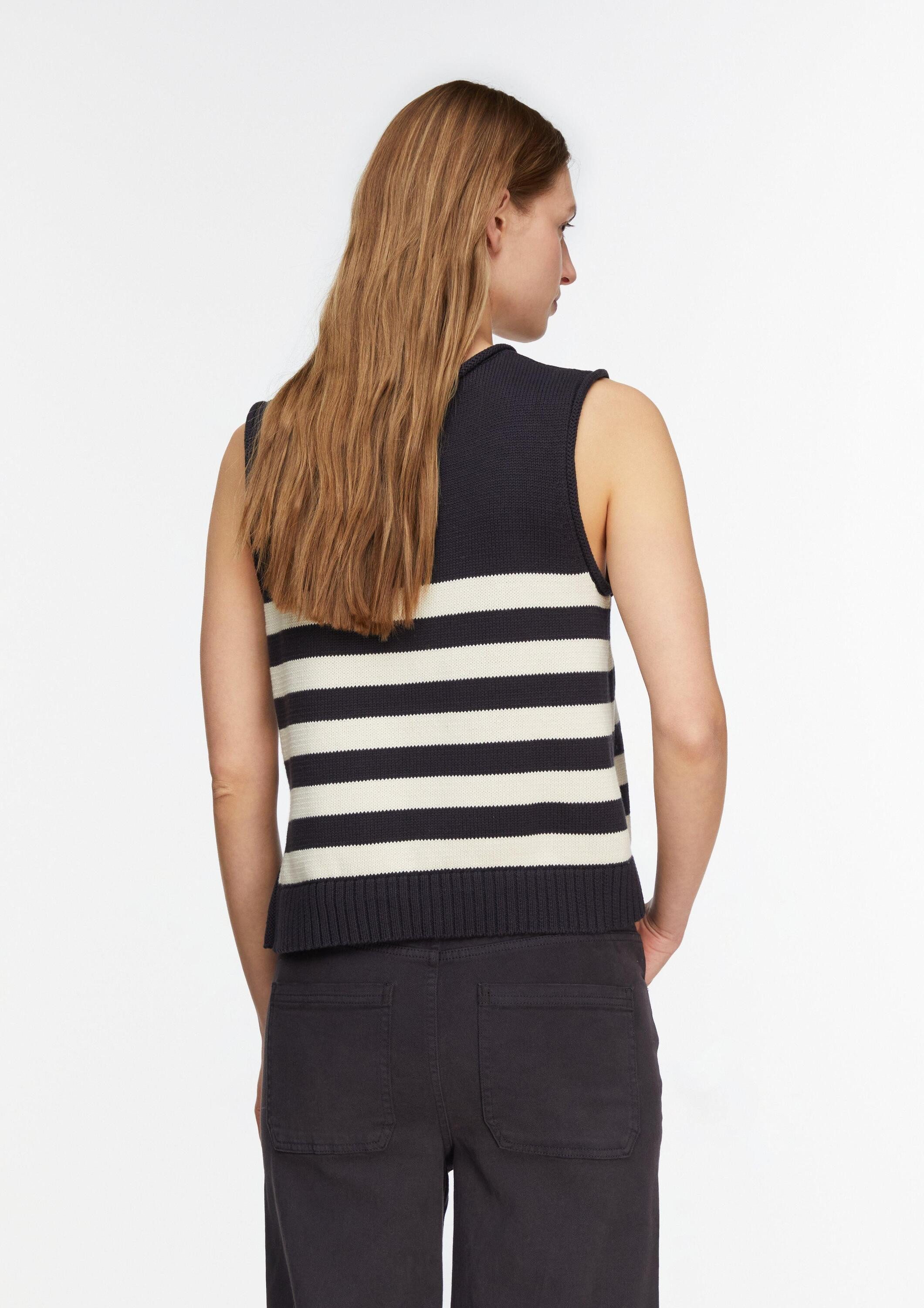 comma Rundhalspullover Strickpullunder Stricktop mit Zierknöpfen