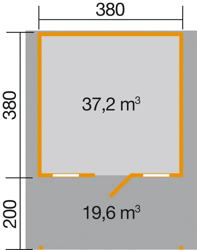 weka Gartenhaus 138 A Gr.2, BxT: 450x590 cm, (Set)