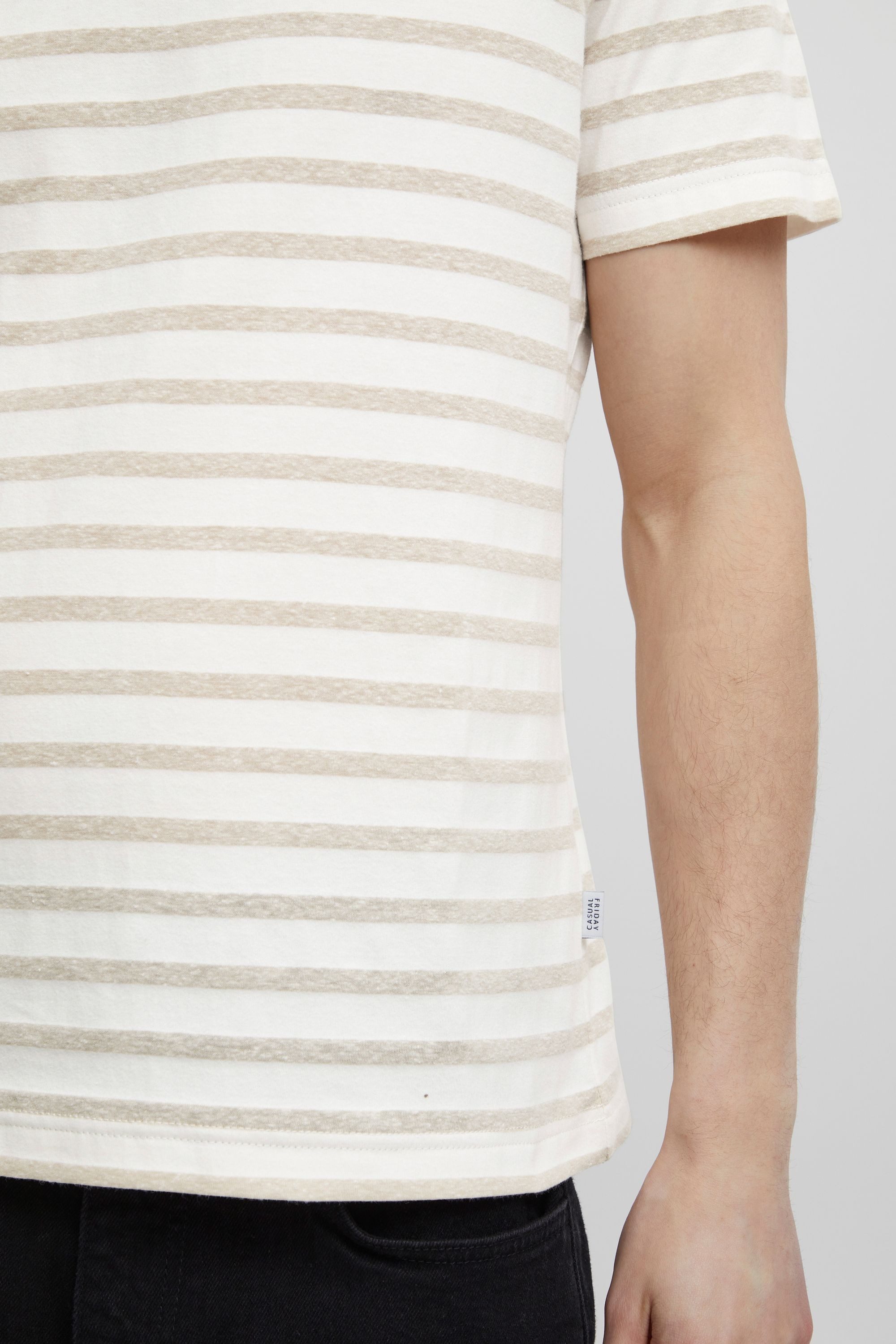 Casual Friday T-Shirt CFThor T-Shirt aus Leinenmix