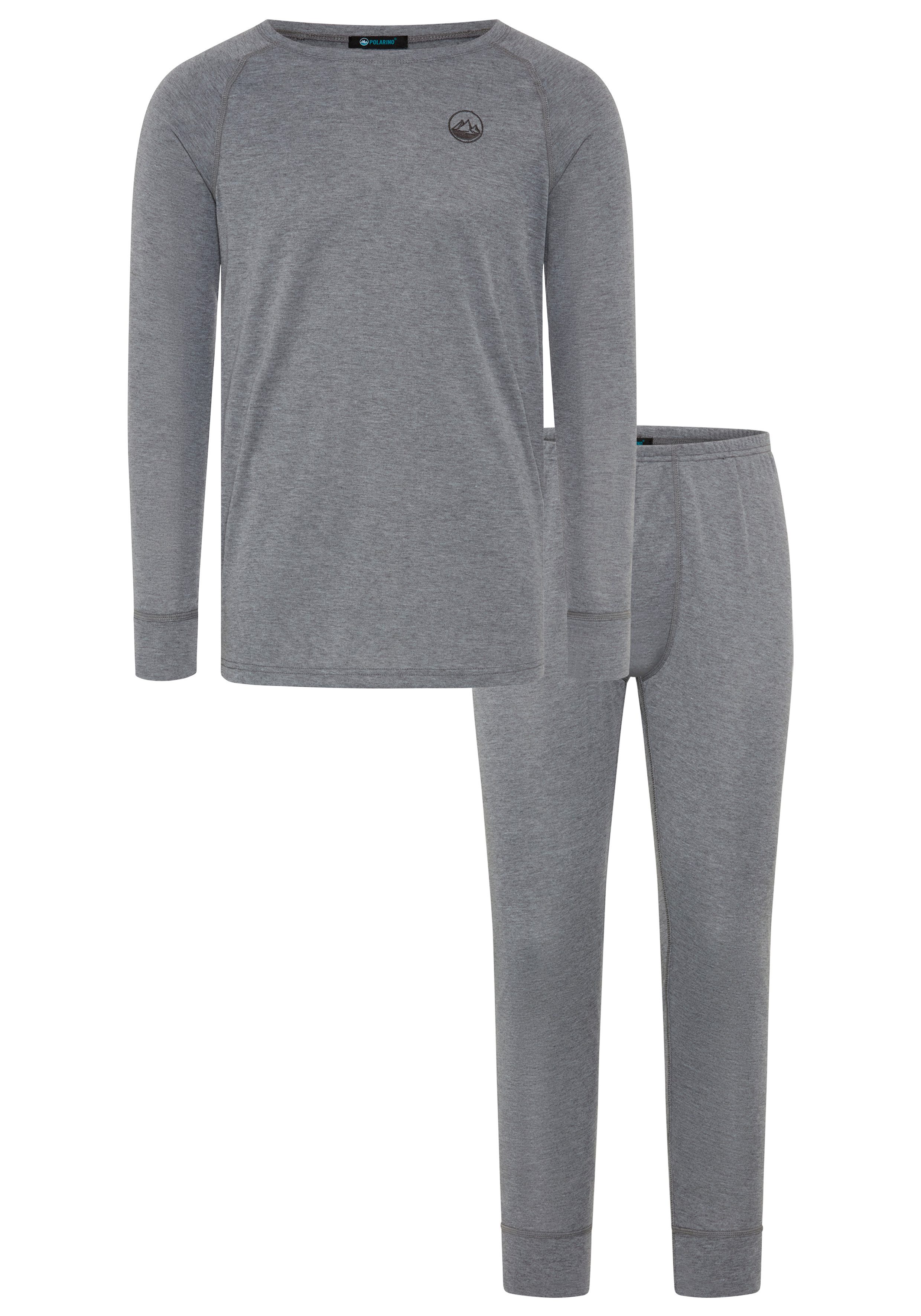 Polarino Thermounterhemd hoher Wärmerückhalt und atmungsaktiv (Set, 2-St., mit Thermounterhose) "Skiwäsche-Set", Skiunterwäsche