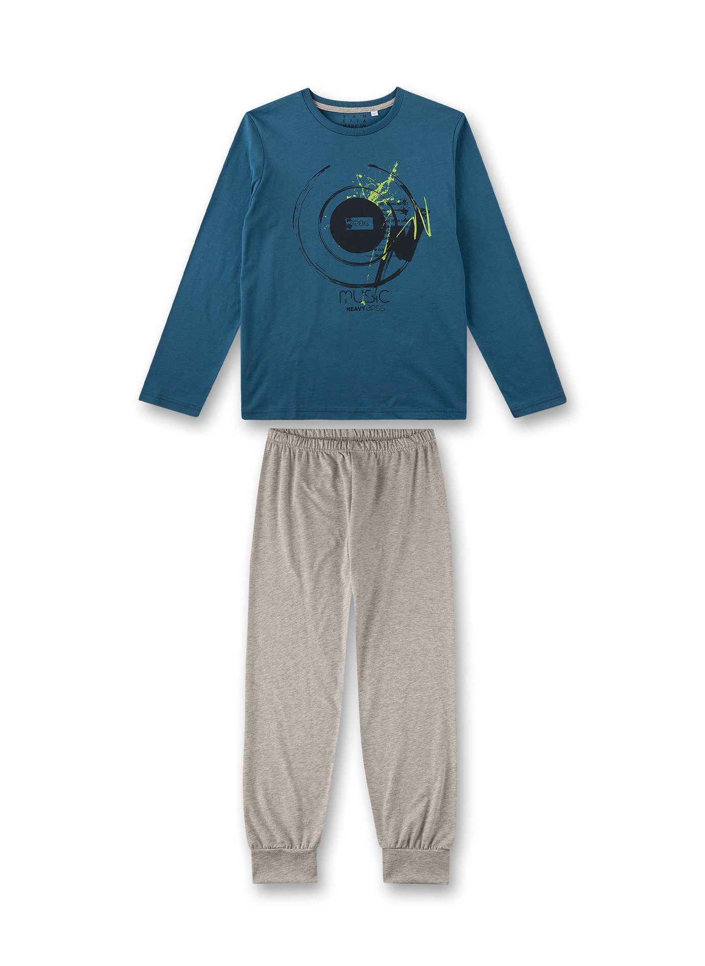 Sanetta T-Shirt Top Pigiama, Blu (Ink Blue 50096), 152 Bambino