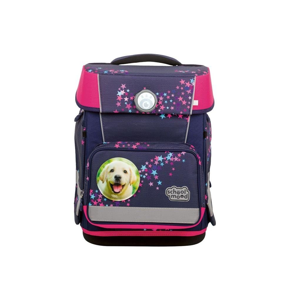 SCHOOL-MOOD® Schulranzen Champion Maxx (Set, 7-tlg., mit Turnbeutel, Etui, Schlamperrolle, Brustbeutel, Brotdose, Patchies), 21 Liter, für Grundschule