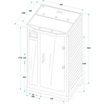 Mountfield Infrarotkabine Mountfield Infrarot Sauna Arawa, (Komplett-Set)