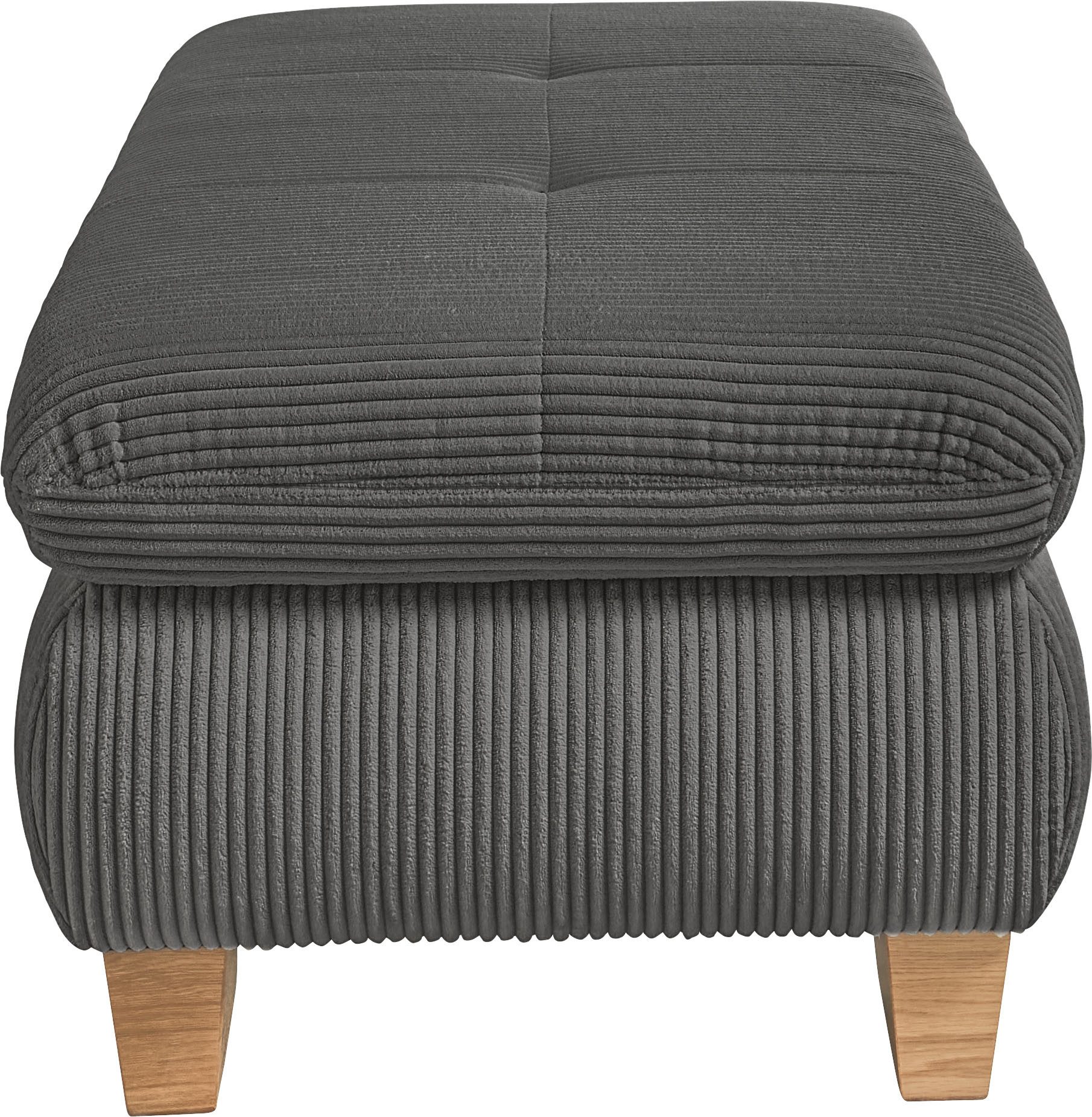 set one by Musterring Hocker SO 3400, Metallfuß schwarz, verschiedene Farben, Aufklappfunktion, B129 x T64cm
