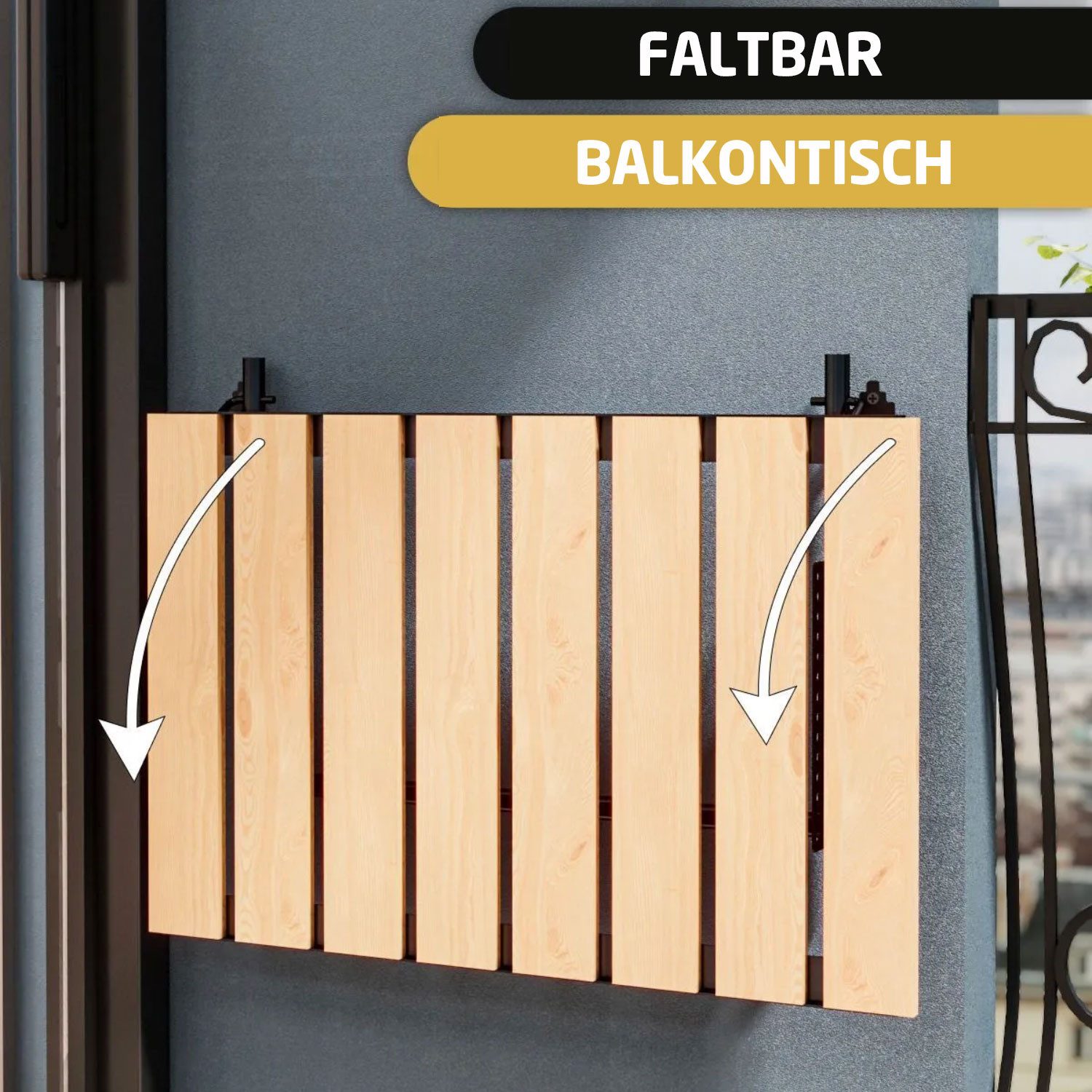 Jungengel Klapptisch Wandtisch Balkontisch Küchentisch 40x60cm Wandmontiert günstig online kaufen