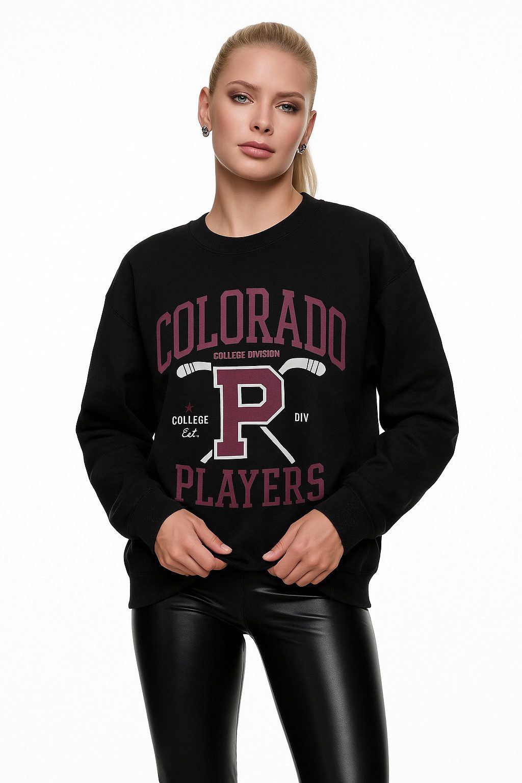 Worldclassca Sweatshirt Worldclassca Oversized Sweatshirt COLORADO Print Sweater Shirt