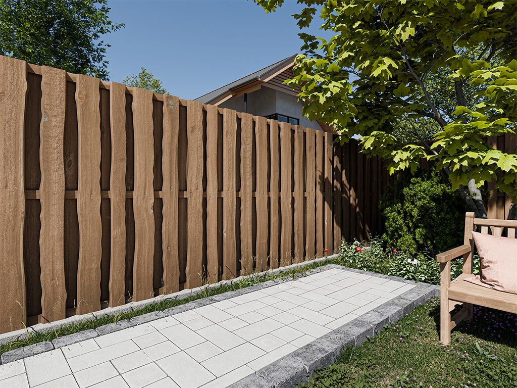 Woodtex Sichtschutzelement NATURA Bohlen-Zaun DIY-Bausatz braun