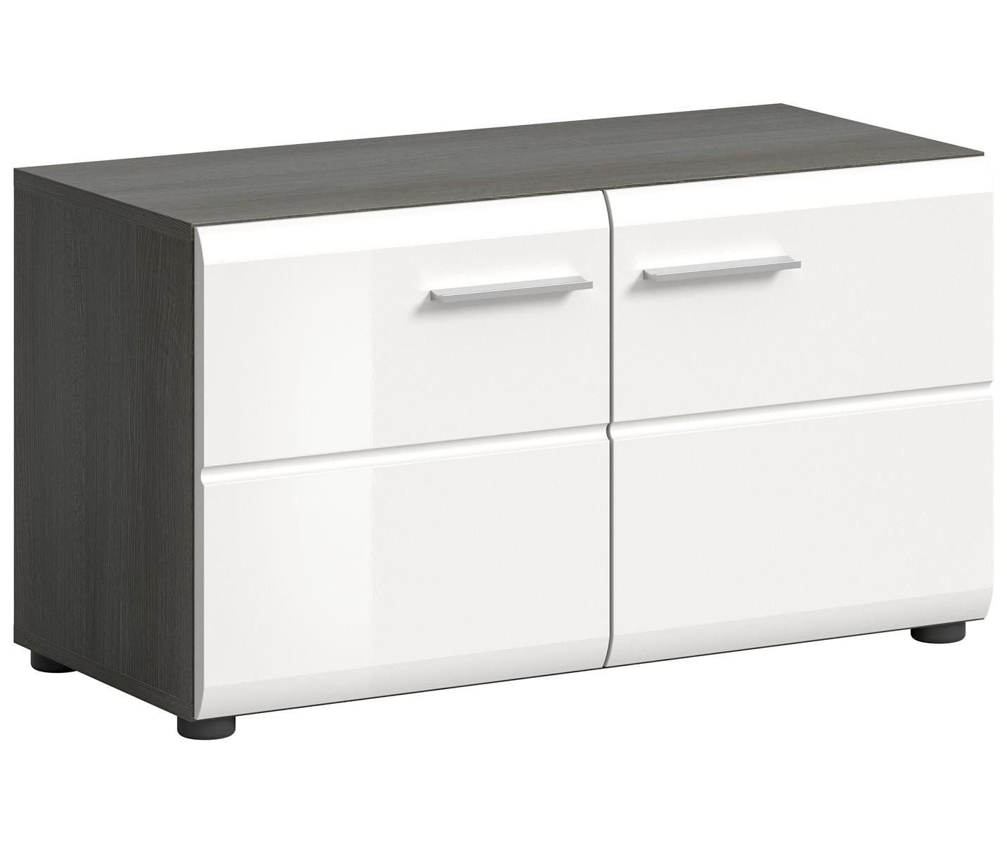 möbelvita Sitzbank Mambo Sitzbank B/H/T 80x44x37 in Rauchsilber und weiß