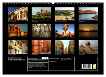 CALVENDO Wandkalender Egypt - from Abu Simbel to the Sphinx (Premium-Calendar 2023 DIN A2 Landscape)
