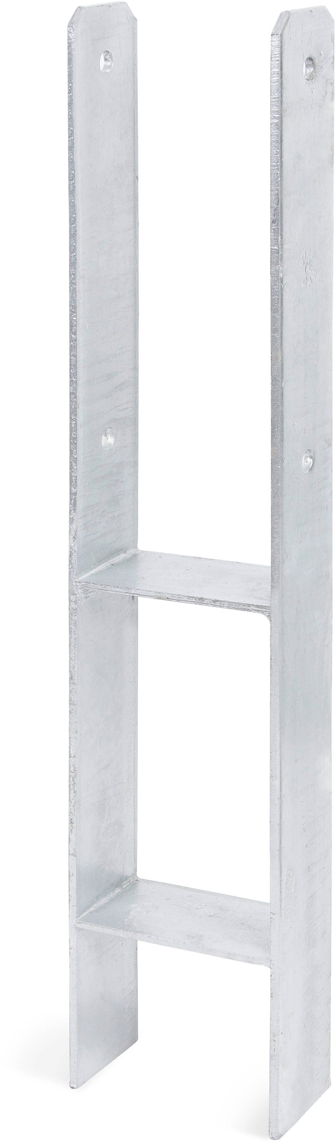 Alberts H-Pfostenanker, zum Einbetonieren, Materialstärke 5 mm, lichte Breite 101 mm, Höhe 600 mm