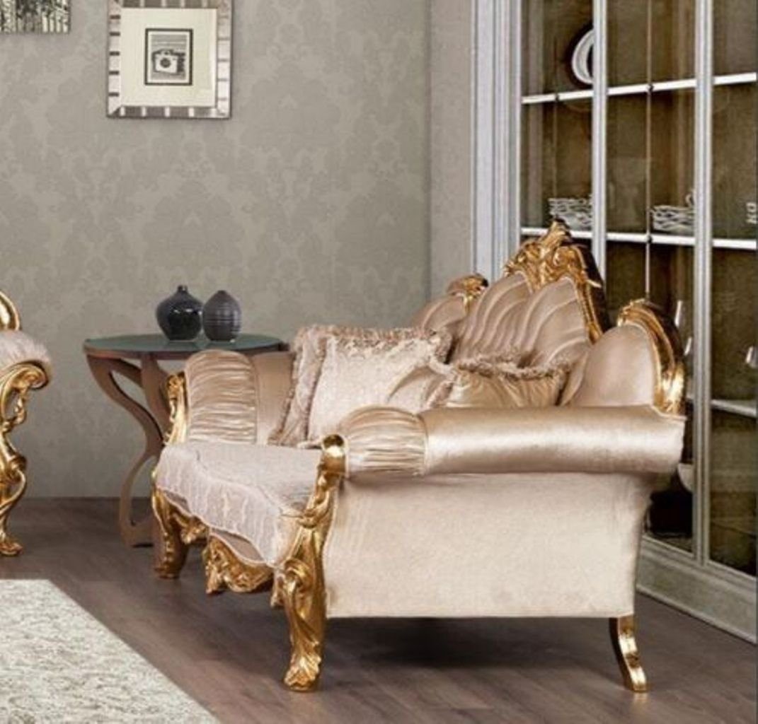 JVmoebel Wohnzimmer-Set, Sofagarnitur 3+1+1 Sitzer Сouchtisch Luxus Stoff Sofas Sessel Sofa
