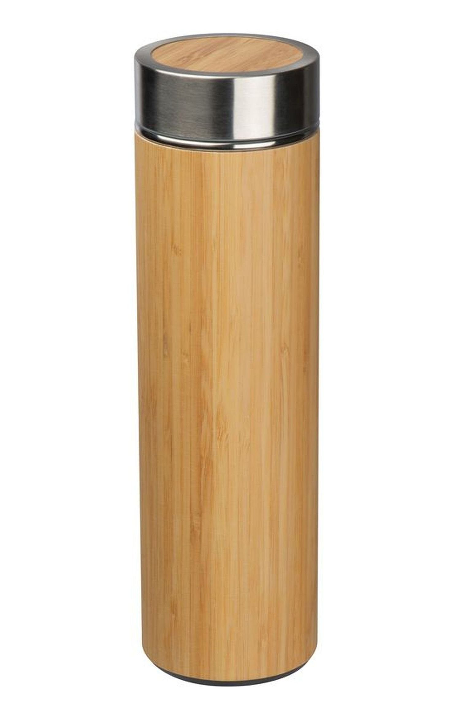 Markenwarenshop-Style Trinkflasche Thermotrinkflasche Thermoflasche Teebereiter Bambus 550ml Filter