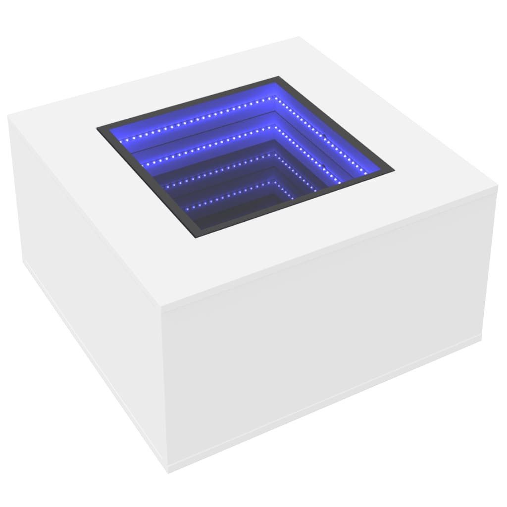 vidaXL Couchtisch LED-Couchtisch Weiß 60x60x40 cm Holzwerkstoff (1-St) günstig online kaufen