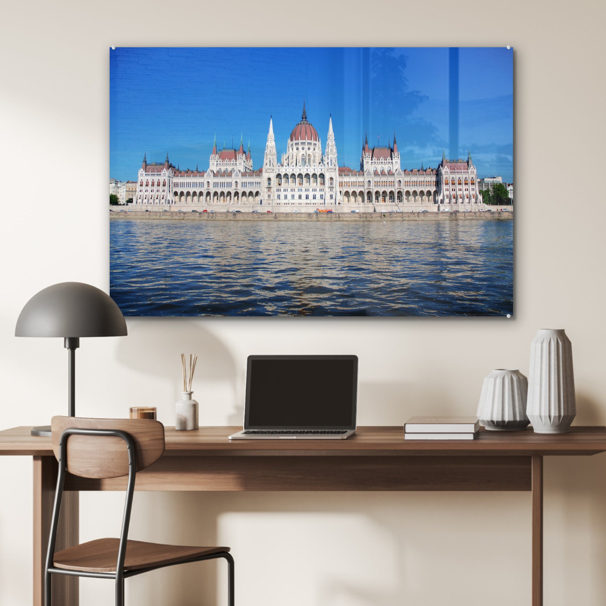 (1 am in Parlamentsgebäude Budapest, Wasser Acrylglasbild St), & Wohnzimmer Acrylglasbilder MuchoWow Dunkelblaues Schlafzimmer ungarischen