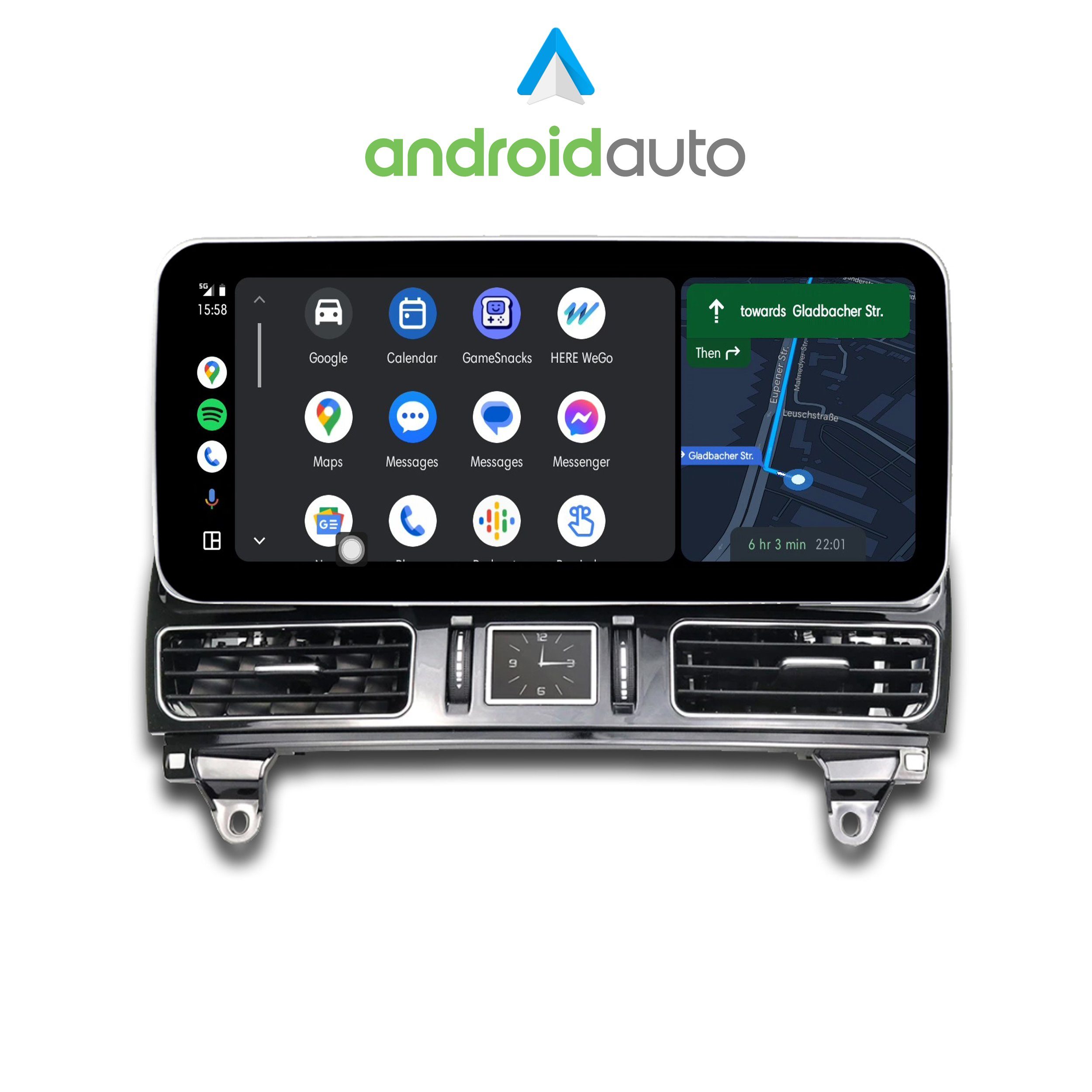 Einbau-Navigationsgerät Für TAFFIO Carplay ML GL 4X NTG X166 GPS Mercedes Touch W166 Android 12"