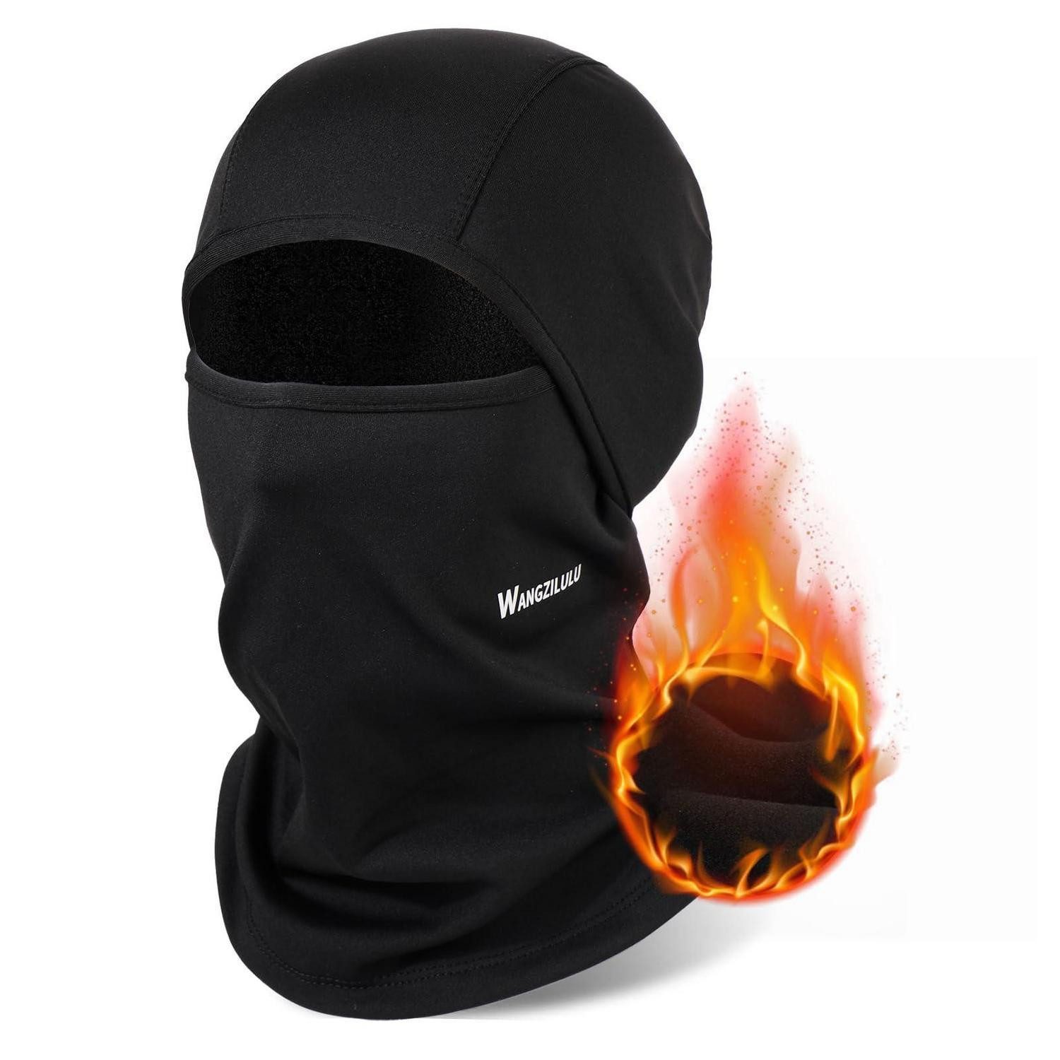 Sturmhaube Sturmhaube Balaclava Skimaske Herren Damen Fleece winddicht Schwarz