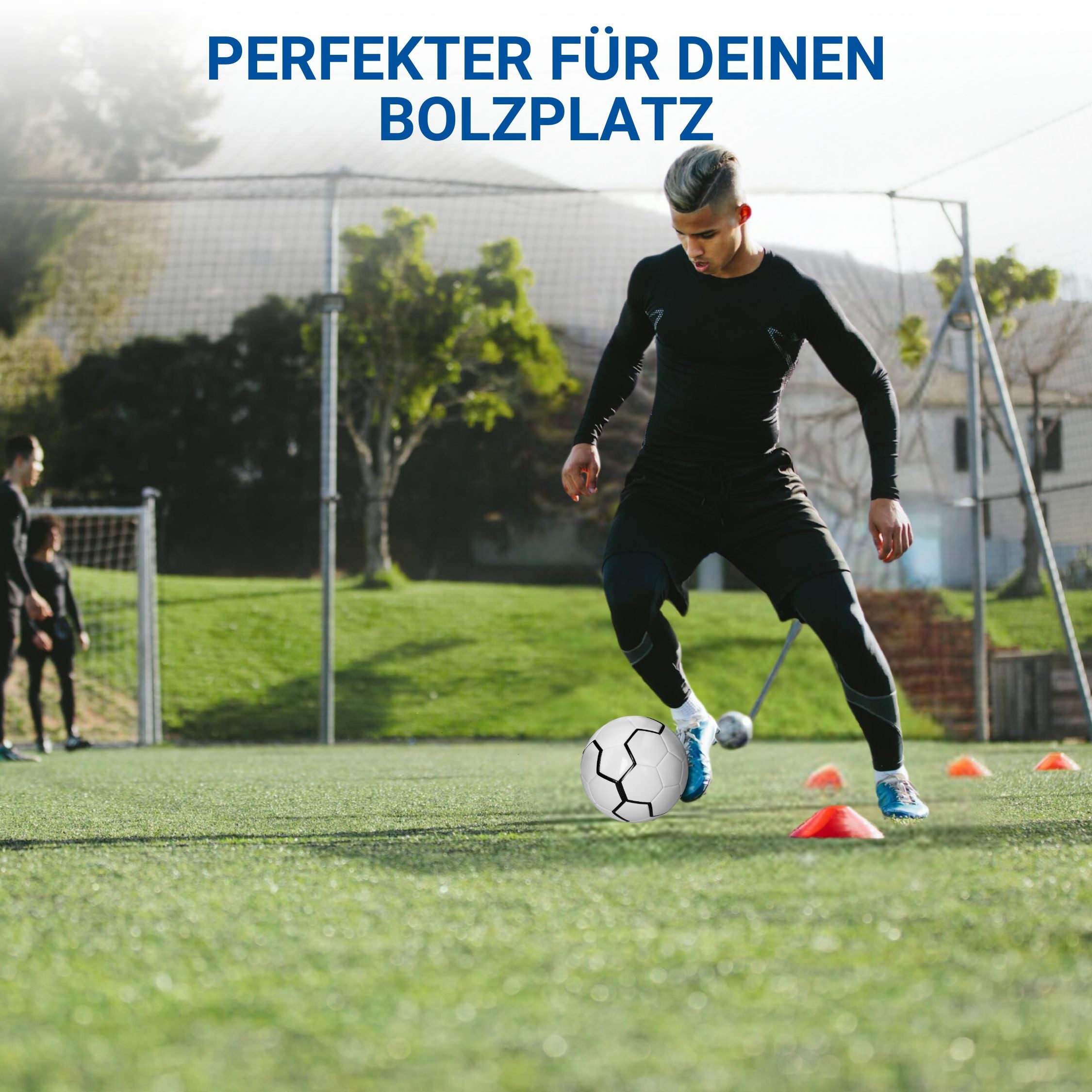 elasto Spielball Fußball "Derby" in weiß/grau