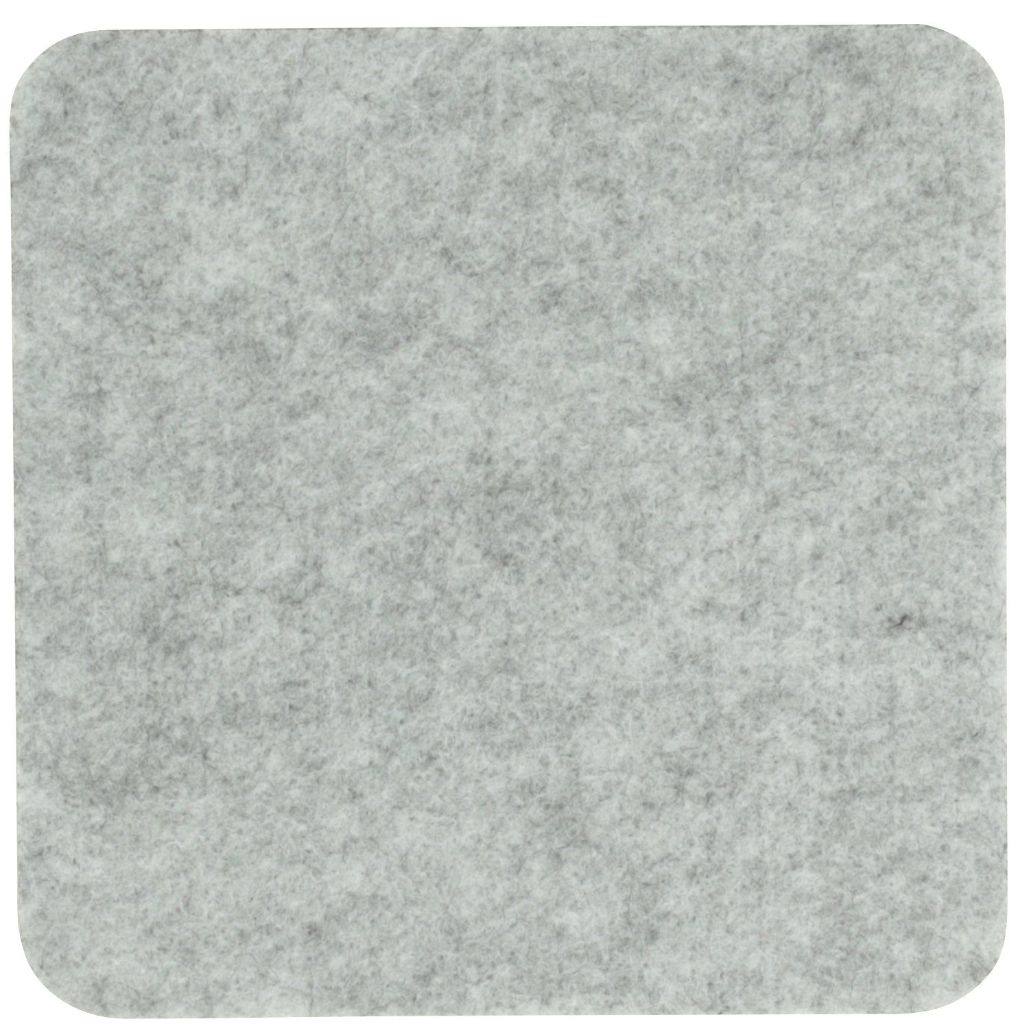 BIASTO Getränkeuntersetzer Eckiger Filz-Untersetzer, quadratisch 10x10cm, Hellgrau meliert, Zubehör für Gläser, Vasen, Tassen, Teller, Tische, Gläser, Weingläser, Cocktails, Flaschen, Schalen, Tischdeko, Blumentopf, Inhalt: jeweils 1 Stück, einfach Mix mischen und Wunschkombination bestellen.