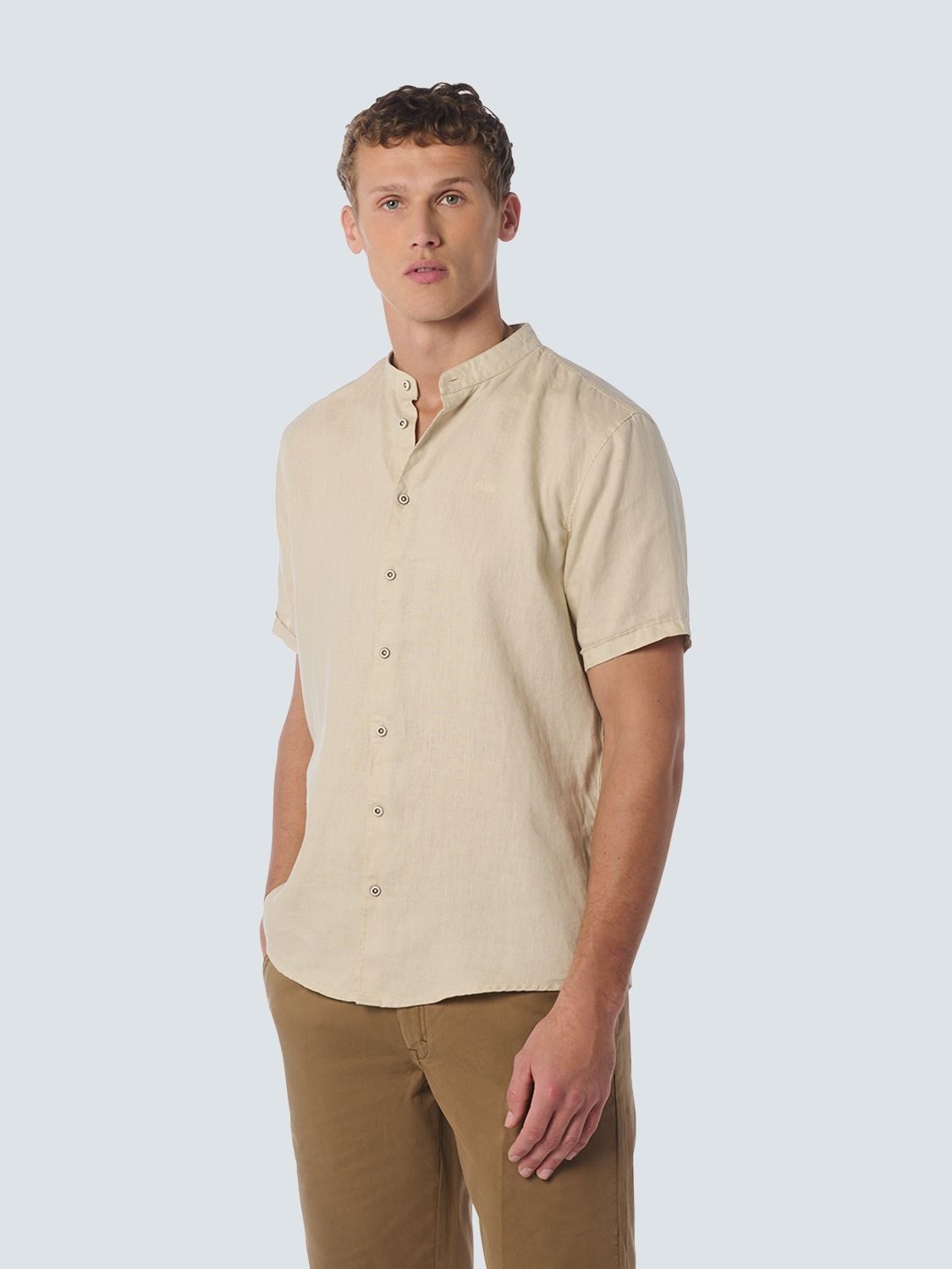 NO EXCESS Leinenhemd - kurzarm Leinenhemd - lässiges Sommer Hemd - Shirt Short Sleeve Linen