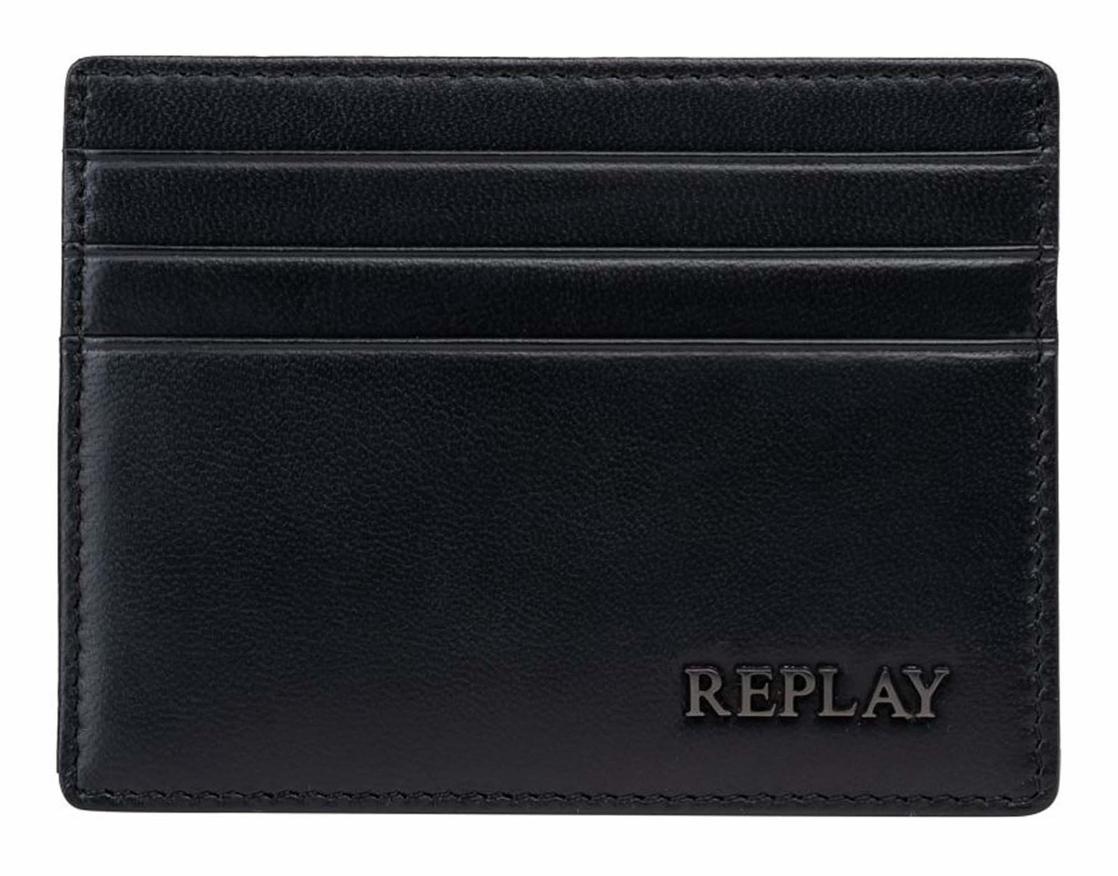 Replay Kartenetui Credit Card Holder, aus echtem Schafsleder mit RFID-Blocker Schutz
