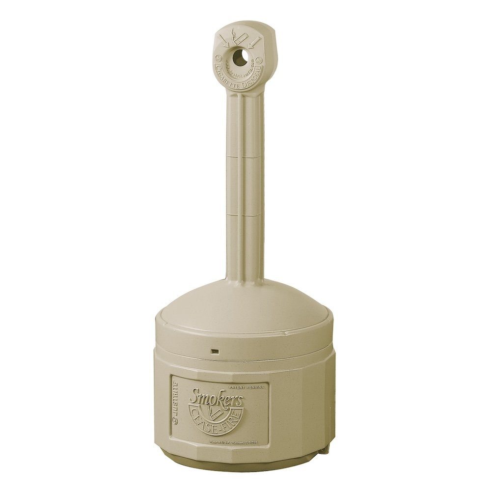Justrite Aschenbecher Justrite Sicherheits-Standascher Smoker Cease Fire® Kunststoff Schwarz
