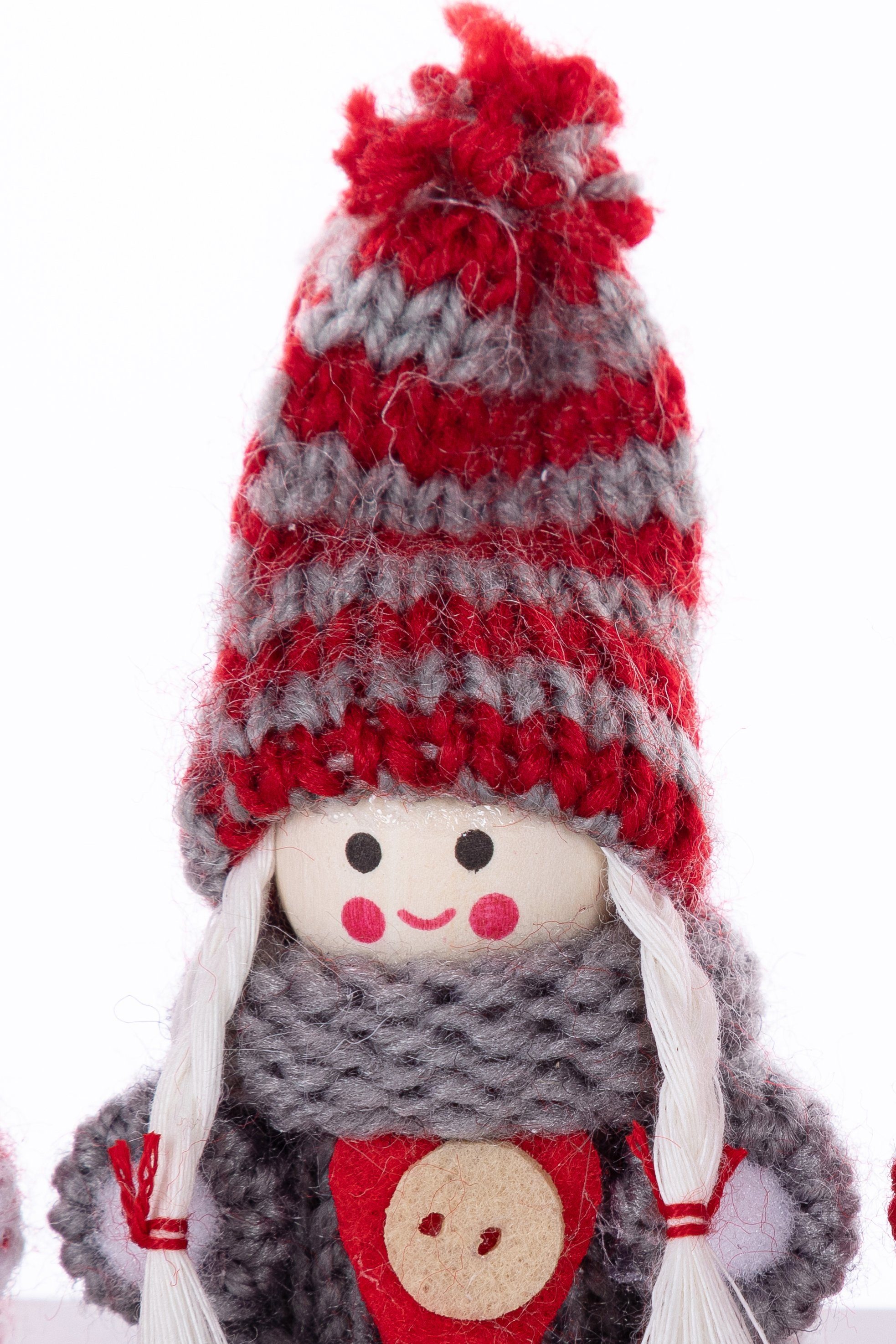 Myflair Möbel & Accessoires Weihnachtsfigur Weihnachtsdeko rot (Set, 8 St), Wollwichtel Baumhänger, Länge ca. 7 cm
