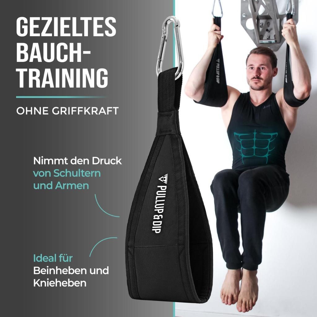 Pullup & Dip Bauchtrainer Bauchmuskelschlaufen Armschlaufen für Bauchtraining, Belastbarkeit von bis zu 200 kg – Bild 2 von 5
