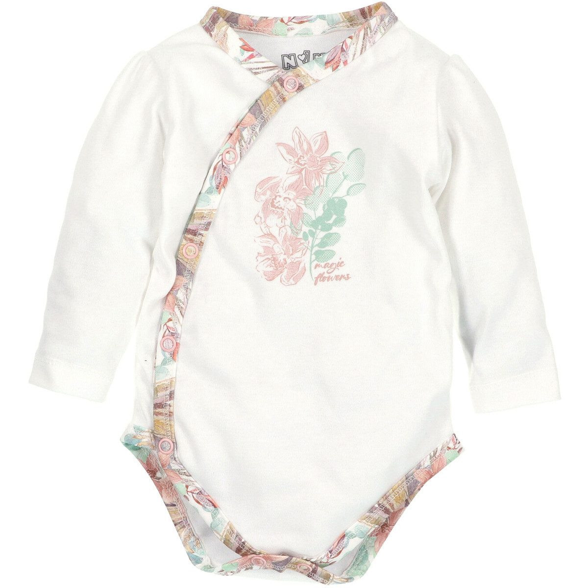 Langarmwickelbody Blume Unisex Kinder