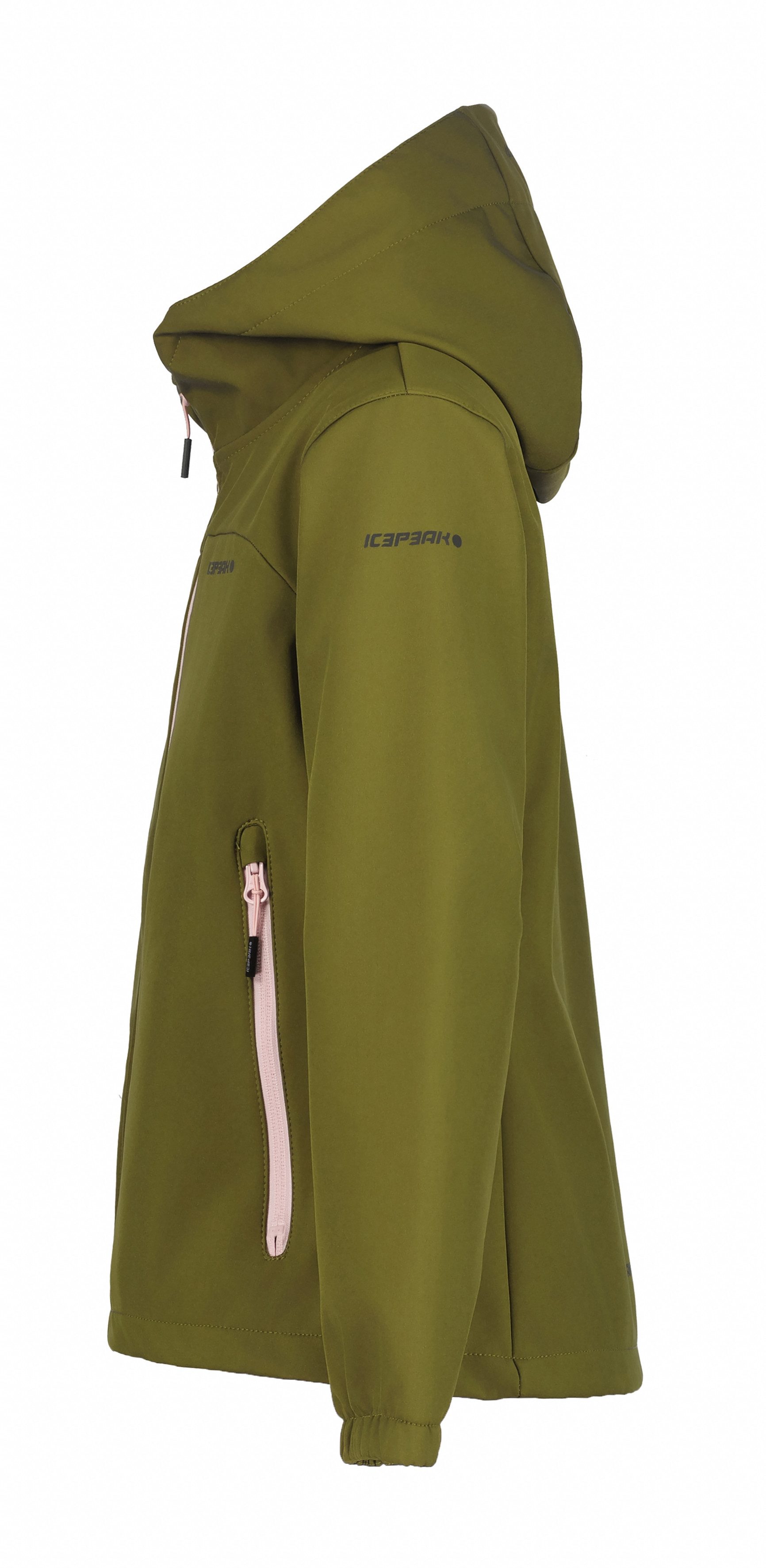 Icepeak Softshelljacke ICEPEAK KOBRYN JR wasserabweisend, mit Kapuze, atmungsaktiv, mit Reißverschluss