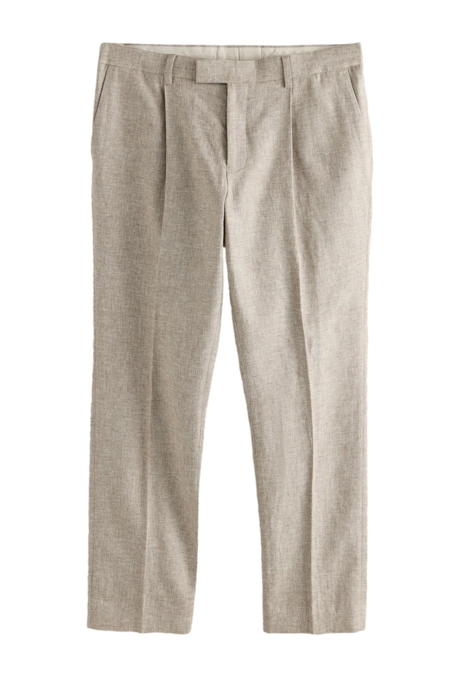 Next Anzughose Strukturierte Tailored Fit Anzughose aus Leinenmix (1-tlg)