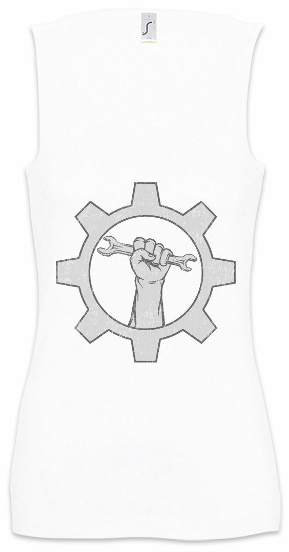 Tanktop Workers Fist Ärmelloses Damen T-Shirt Capitalism Kommunismus