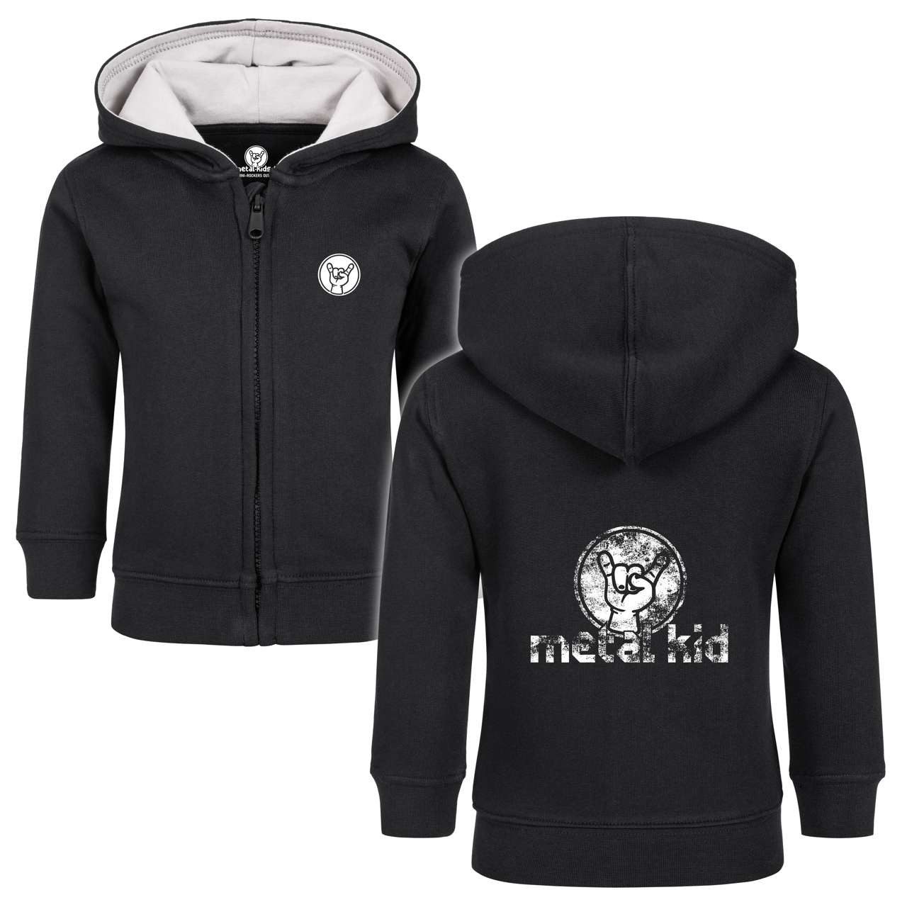 Metal Kids Kapuzensweatjacke mit metal kid (Vintage) Aufdruck für Babys (0–24 M)