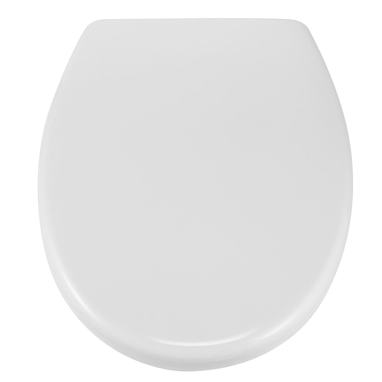 Sanit-Plast WC-Deckel-Scharnier WC-Deckel mit Absenkautomatik Weiß, 41,5 x 37 cm Oval, Quick-Release, Minimaler Lochabstand: 7 cm, Maximaler Lochabstand: 15,5 cm