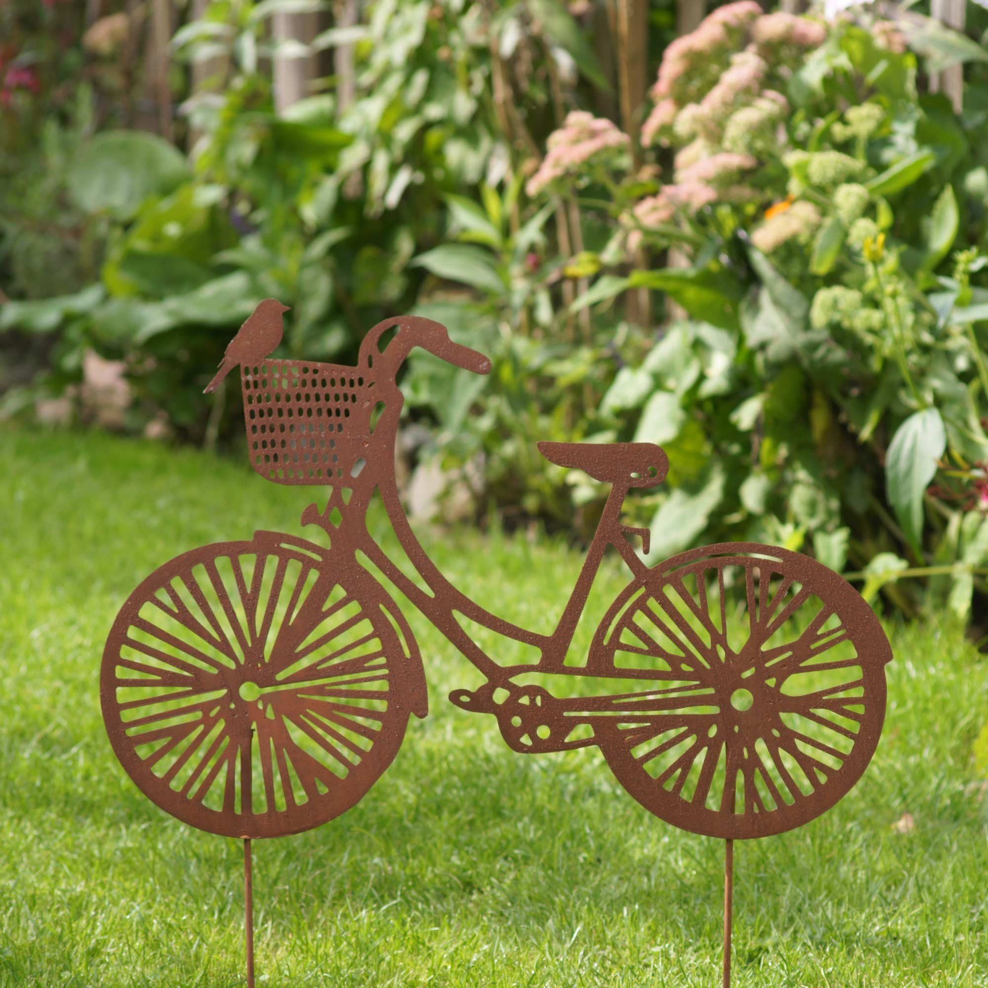 Gartenstecker (1-St) Stecker Fahrrad Rost UNUS GARDEN