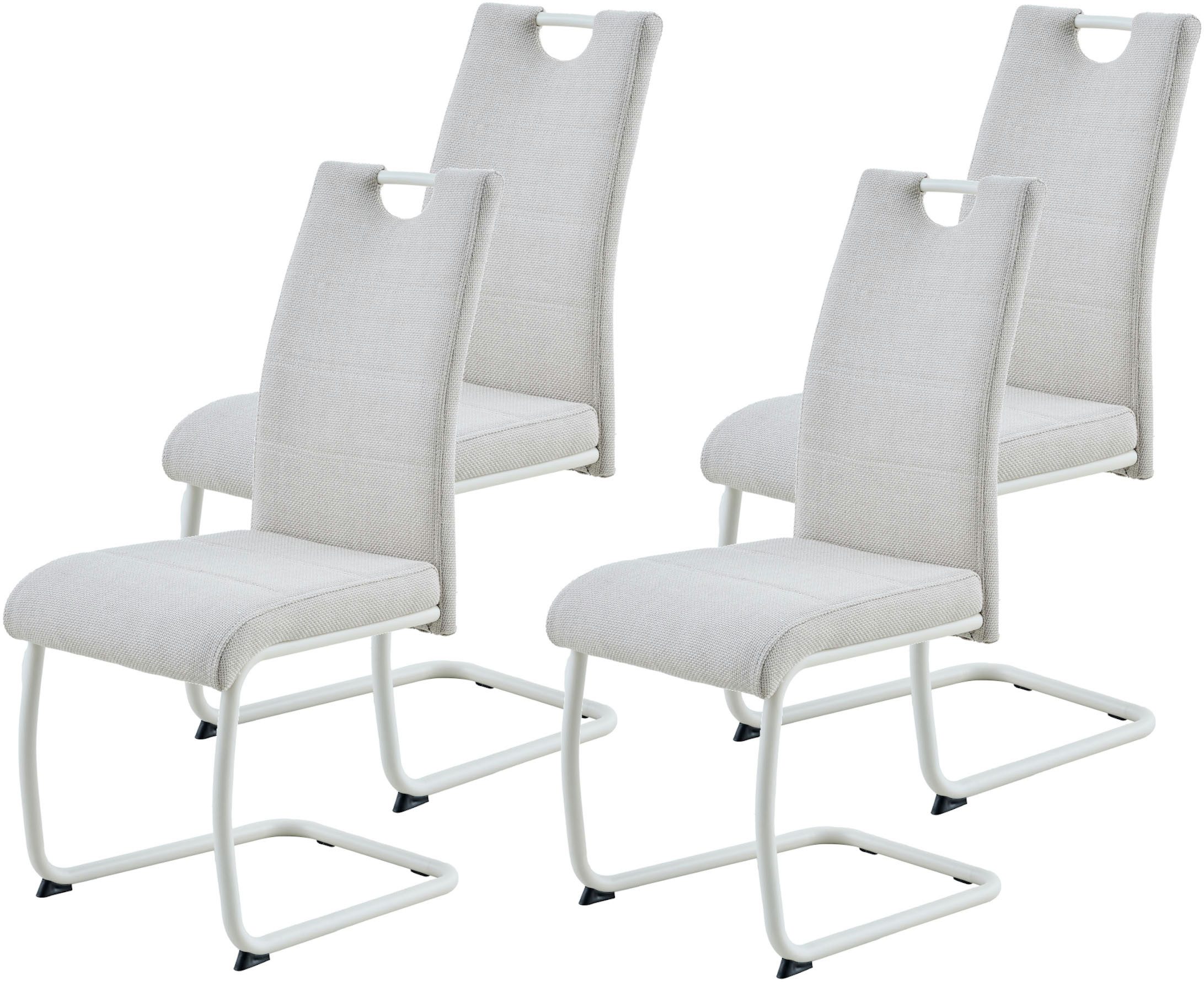 HELA Freischwinger FLORENZ (Set, 4 St), Rundrohrgestell Matching Colour, gepolstert, mit Griff